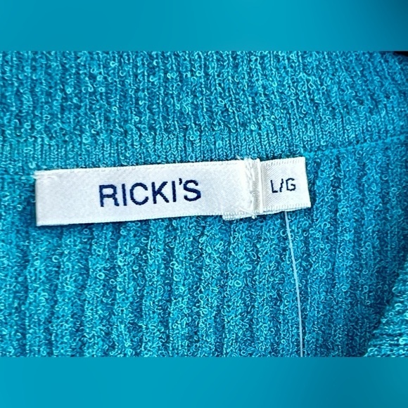 Ricki's Lace-Up Henley Short Sleeve Sweater Size L - Picture 7 of 9